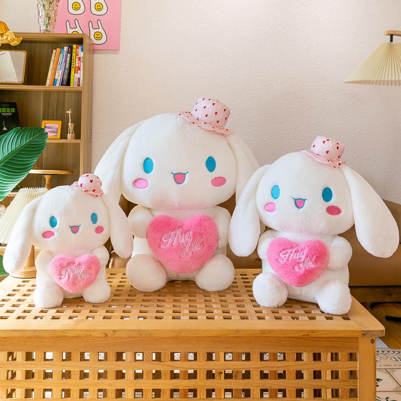 Мягкая игрушка Cinnamoroll & My Melody Обнимающее сердце - Кукла-подушка Hello Kitty для когтевых автоматов - В наличии