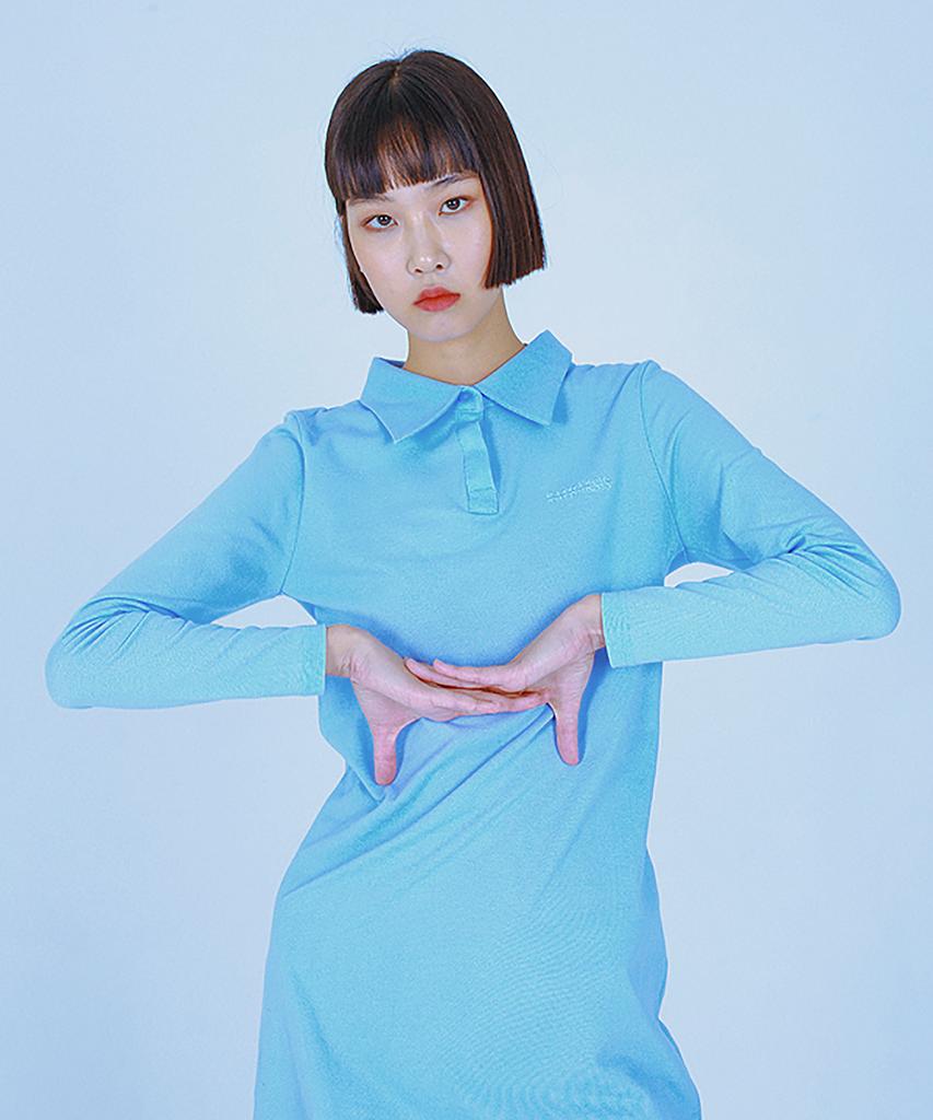 Catharsis Pique Dress (Blue)_S M