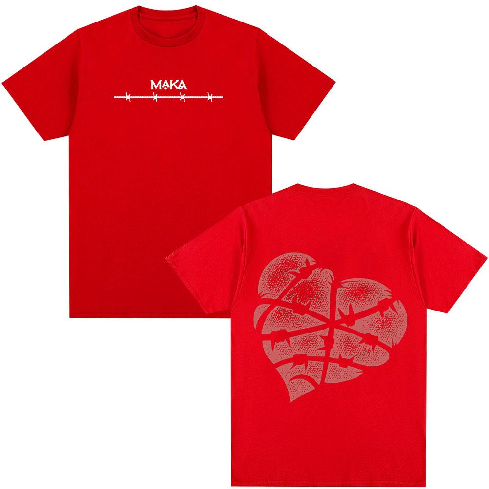 Rapper Maka Tour Merch Tshirts Unisexs Clothing Fashion Hip Hop Tshirt Cotton Casual Loose Short Sleeve T Shirt Streetwear
