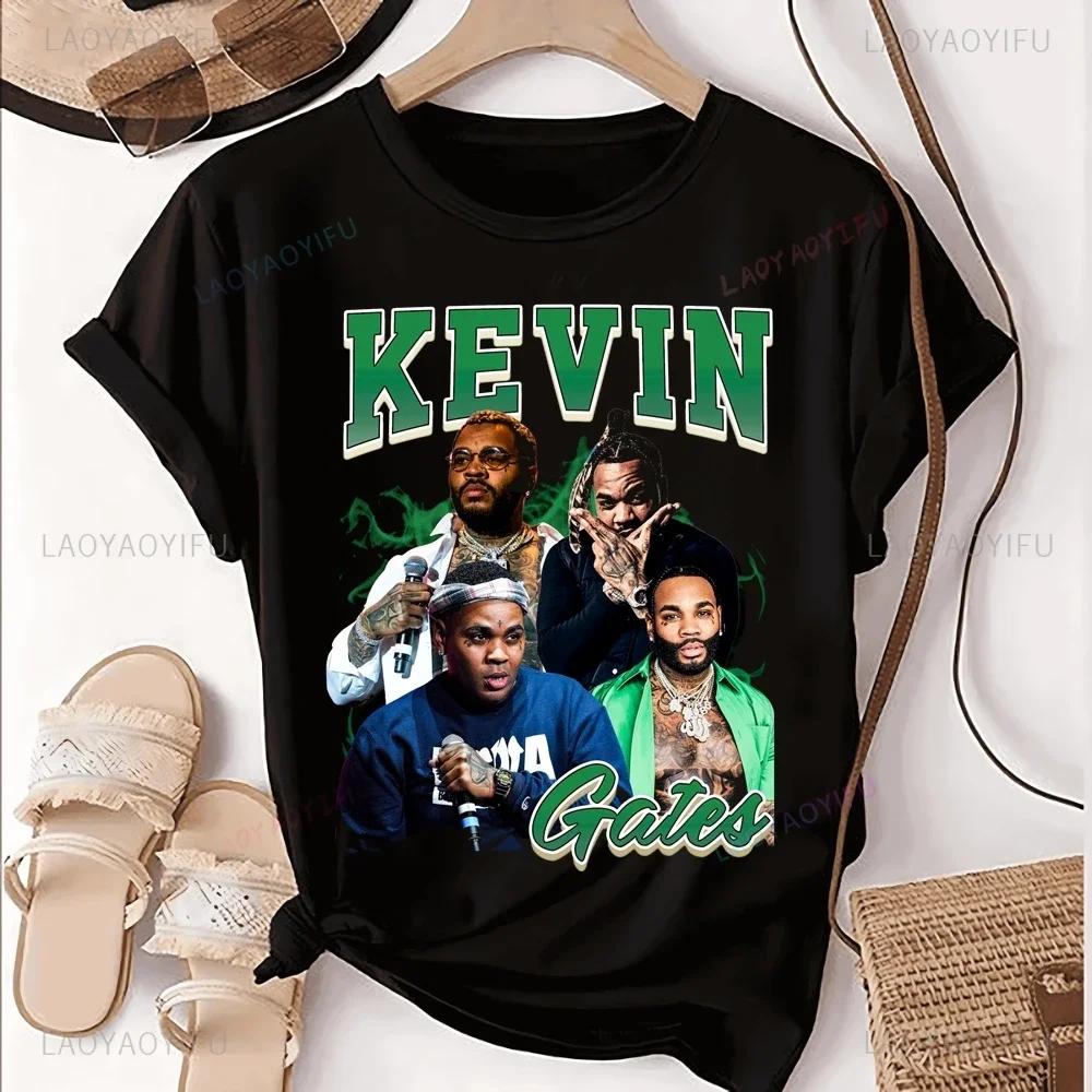 Vintage Kevin Gates Rapper Printed T-shirt Kevin Gates Trend Harajuku Short Sleeved Unisex Shir