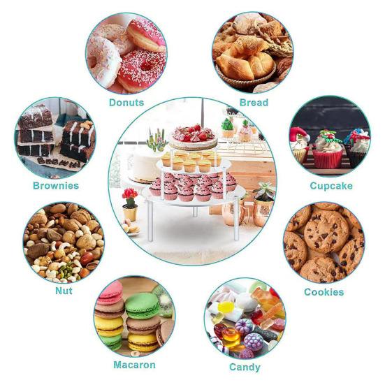 Акриловая подставка для торта, прочная, несущая, высокая устойчивость, прозрачный дизайн, простая сборка, напиток