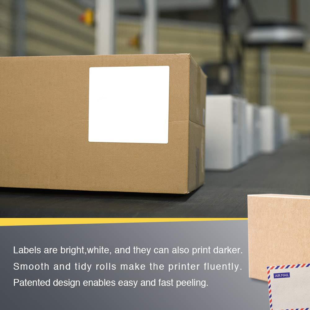 4" x 4" (100mm x 100mm) Shipping & Large Square Labels Compatible with Zebra & Rollo Label Printer