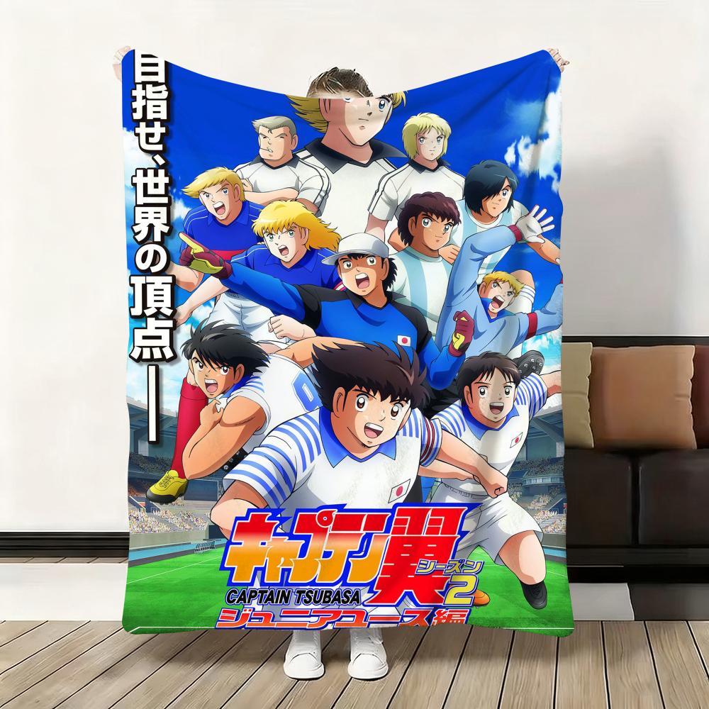 Japanese Anime T-Tsubasa C-Captain Throw Flannel Fluffy Soft Blanket Warm Skin-Friendly Throw For Sofa Bed Office Nap Winter