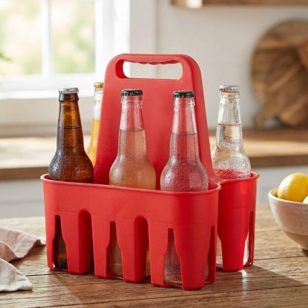 Cup Organizer Portable Beer Holder Plastic Water Bottles Carrier Utility Tool Beer Basket Picnics