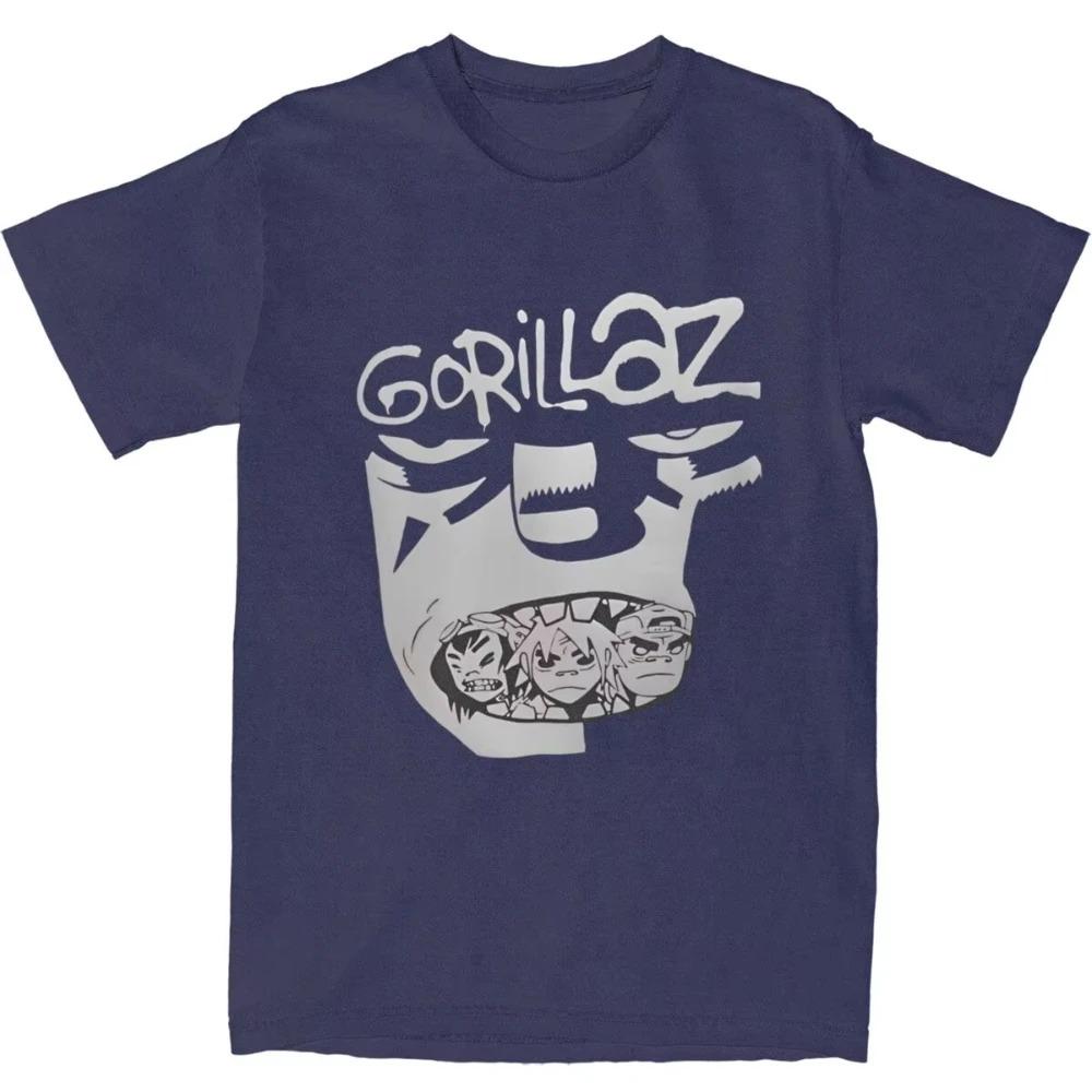 Gorillaz Band Unisex TShirt Fashion Beach Tee Vintage Printed 100 Cotton Loose Top Plus Size 3XL 4XL Women And Men Tshirts