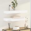 Wall Mounted Shelf with Drawers 2 pcs White 80 cm