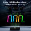 Car Head-Up Display Color Display LCD Meter Speed MPH KMH HUD GPS Beidou Dual Data 5V USB M2S Windshield Projector