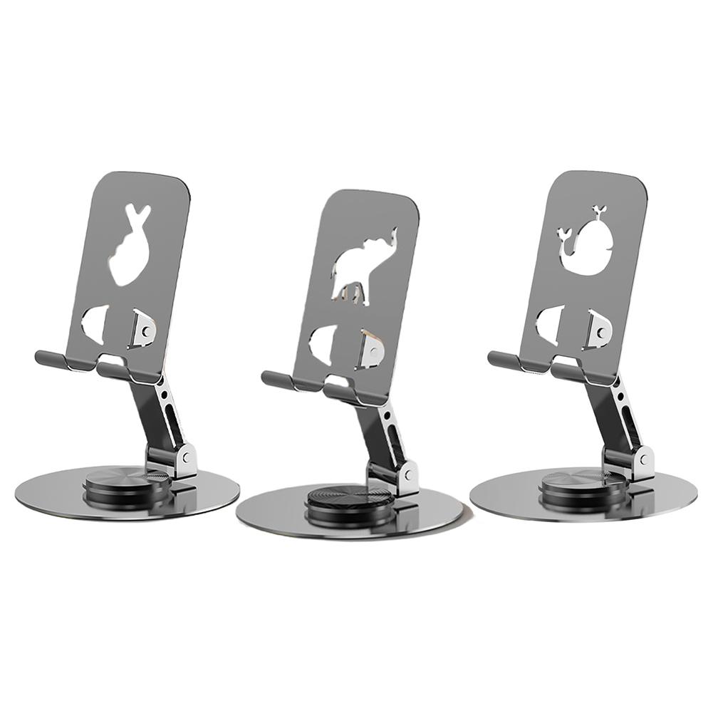 Полностью металлический держатель для мобильного телефона с вращением на 360 градусов, двухосевой складной многоугольный регулируемый для всех мобильных телефонов iPhone iPad