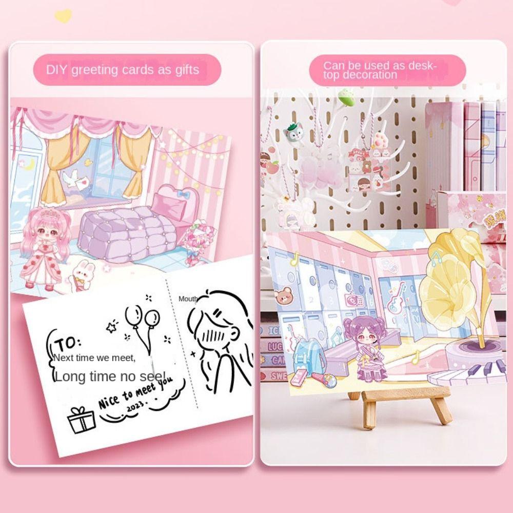 Бумажные наклейки для переодевания своими руками, набор для сборки граффити для переодевания, развивающие игрушки