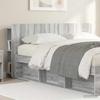 Headboard Cabinet with Storage Grey Sonoma Engineered Wood