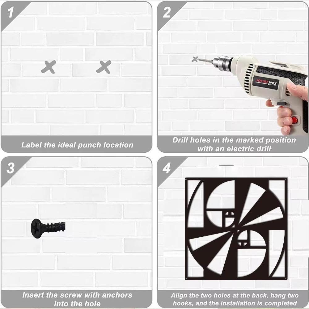 1 шт. Золотое сечение Металлическое настенное искусство – Современный и эстетичный дизайн | Идеально подходит для декора кабинета и комнаты терапевта | Стильные настенные украшения