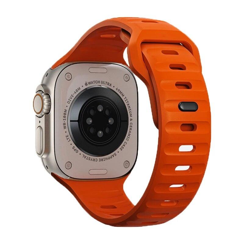 Модный силиконовый ремешок для Apple Watch Band Ultra 9 8 7 6 5 4 3 2 se 49 мм 44 мм 45 мм 42 мм 41 мм 42 мм 38 мм спортивный ремешок для часов Iwatch Serise браслет