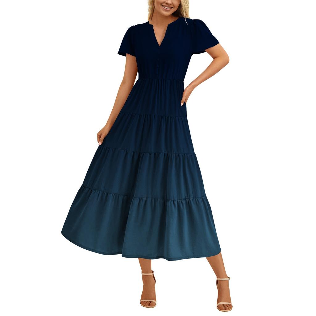 Женский повседневный сарафан длиной до колена, модное удобное платье