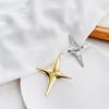 Металлическая брошь с четырехконечной звездой, элегантный деловой костюм роскошного цвета