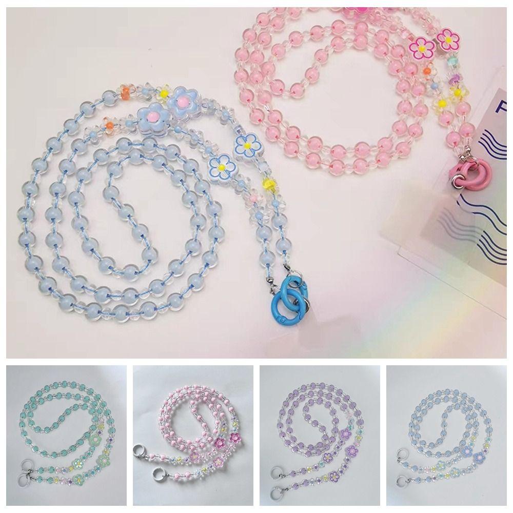 Цветочный бисерный цветок кроссбоди шнурок конфетного цвета бисерная цепочка кроссбоди аксессуары для телефона