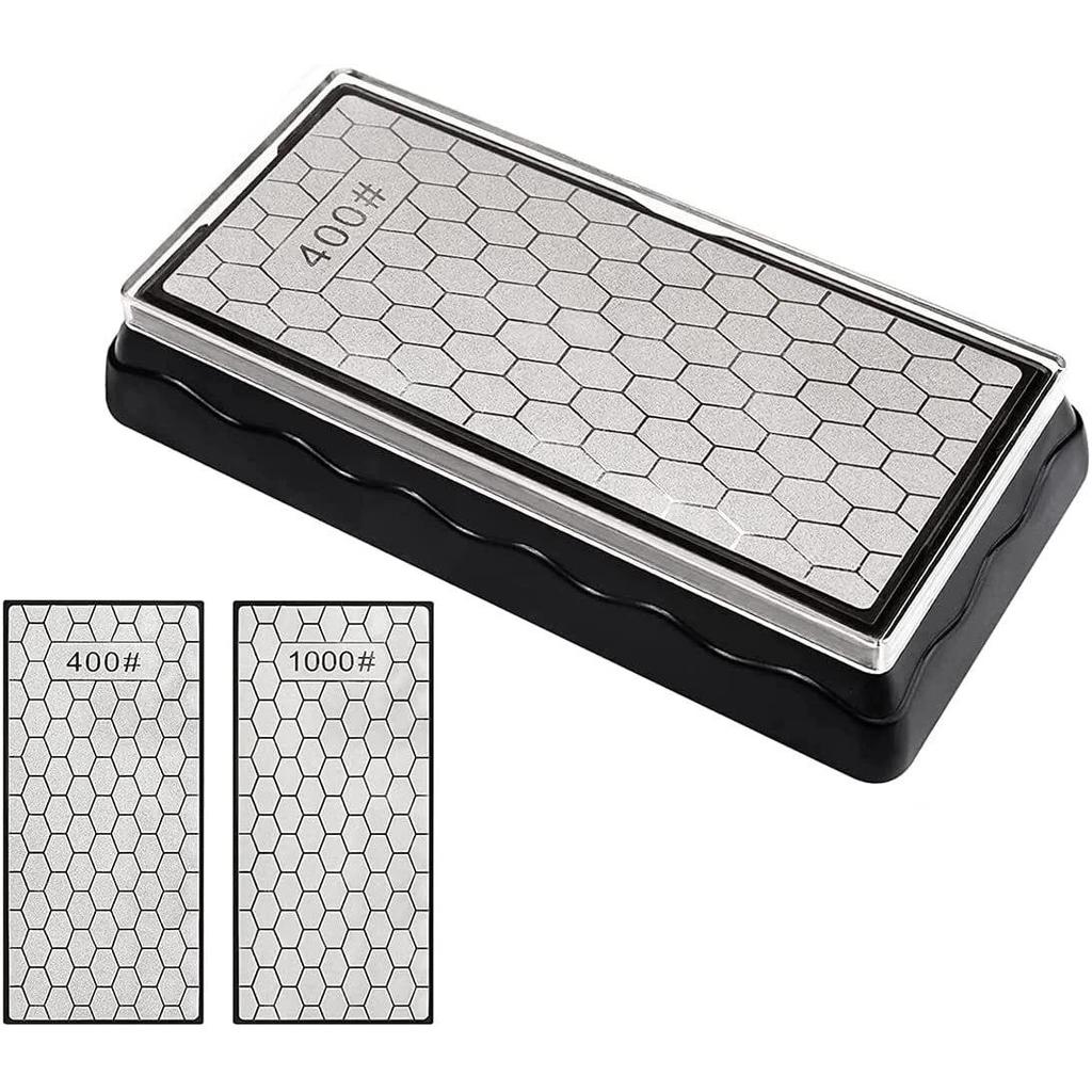 DE Warehouse 24H Shipping Free Delivery 400&1000 600&1200 LARGE DOUBLE-SIDED DIAMOND SHARPENING STONE SHARPENER GRIT KITCHEN
