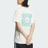 adidas Оригинальная спортивная свободная футболка с коротким рукавом с принтом букв V-Day SS24 унисекс, топы розового и белого цвета JE3469