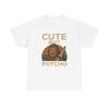Cute But Psycho Bigfoot Sasquatch Tee | Retro Sunset Bigfoot Holding Knife Graphic Tee