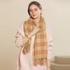 Scarf Stall Line Printing Imitation Cashmere Women's Scarf 2025 Autumn and Winter New Scarf