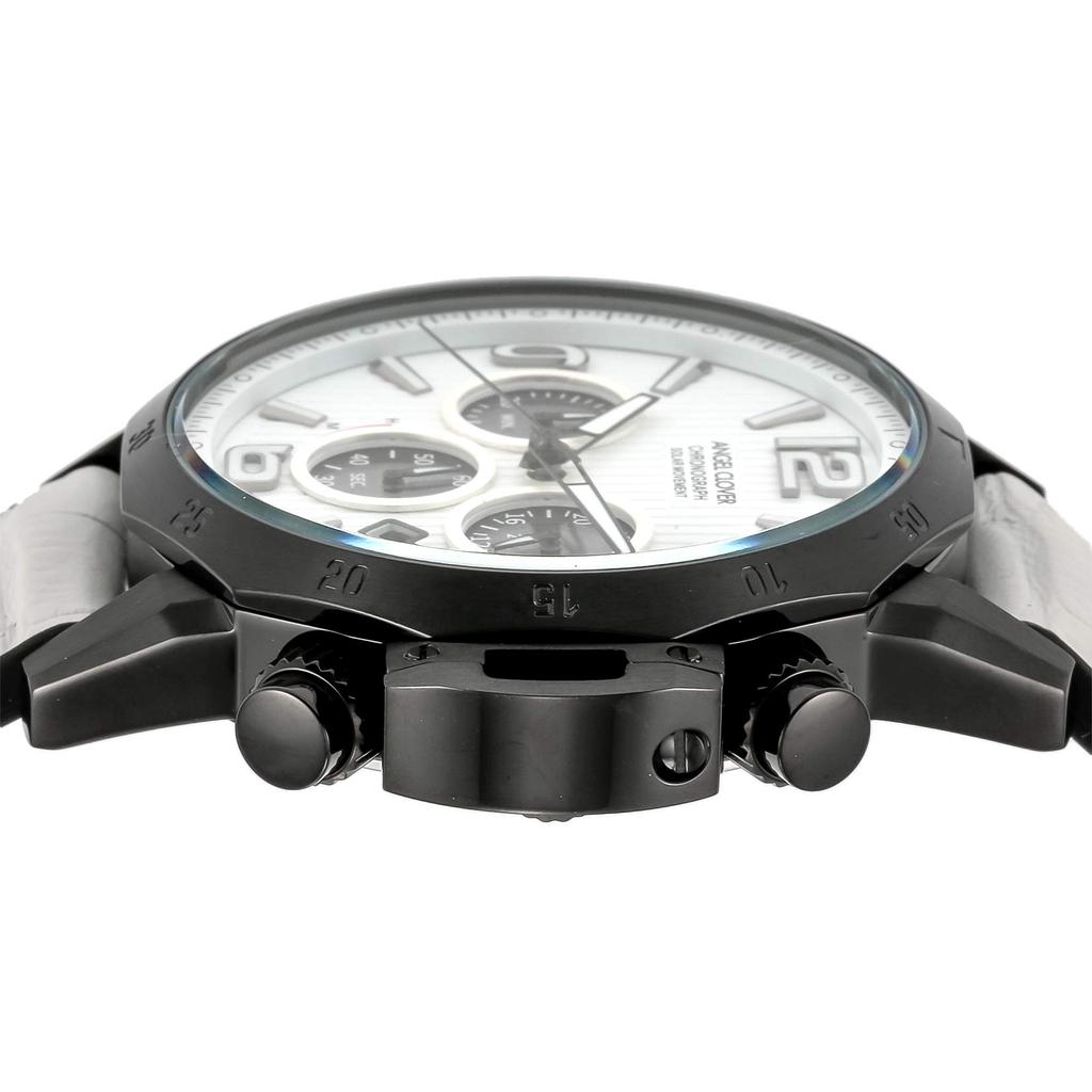 Angel Clover Мужские часы Time Craft Solar NTS45BWH-WH Белый циферблат 44 мм 10 АТМ