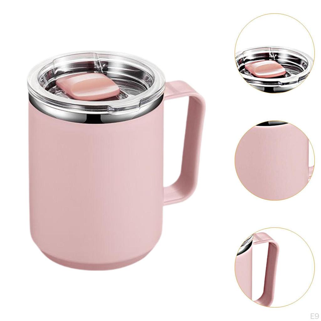 Кофейная кружка термос многоразовый двойной стенки герметичный с раздвижной крышкой для путешествий на вечеринку