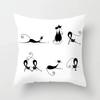Lovely Cartoon Black Cat Cushion Cover Pillow Cover Sofa Car Home Decoration Room Decoration 45*45cm