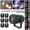 Christmas Projection Light 6 Card Replacement Christmas Light Family Party Audience Atmosphere Light Halloween Led Lights