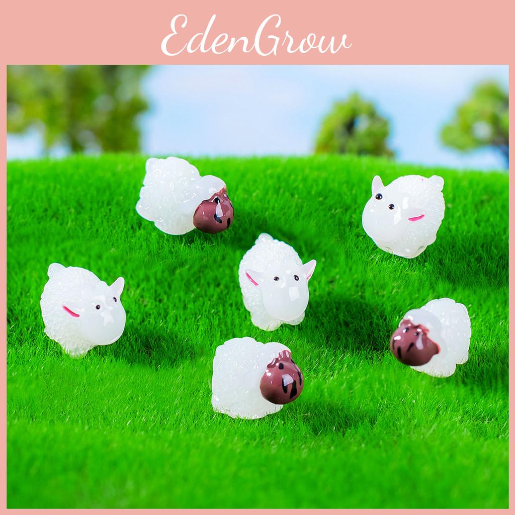 Cute Luminous Sheep Resin Figures For Miniature Garden And Fairy Landscapes