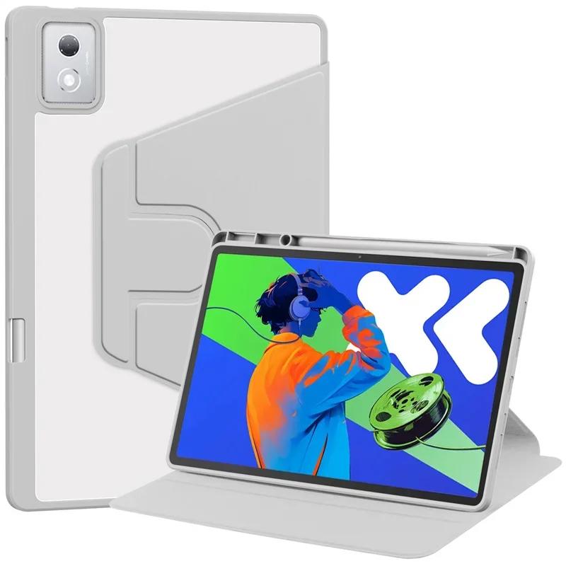 Чехол для Lenovo Idea Tab Pro с держателем для стилуса, 360 градусов вращающийся, прозрачный акриловый жесткий чехол-кожух для Idea Tab Pro 12.7 tb373fu