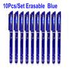 Набор из 10 шт., стираемая ручка 0,5 мм, гелевая ручка с иглой, сменный стержень, 4 цвета, офисные школьные принадлежности для письма, рисования, канцелярские принадлежности