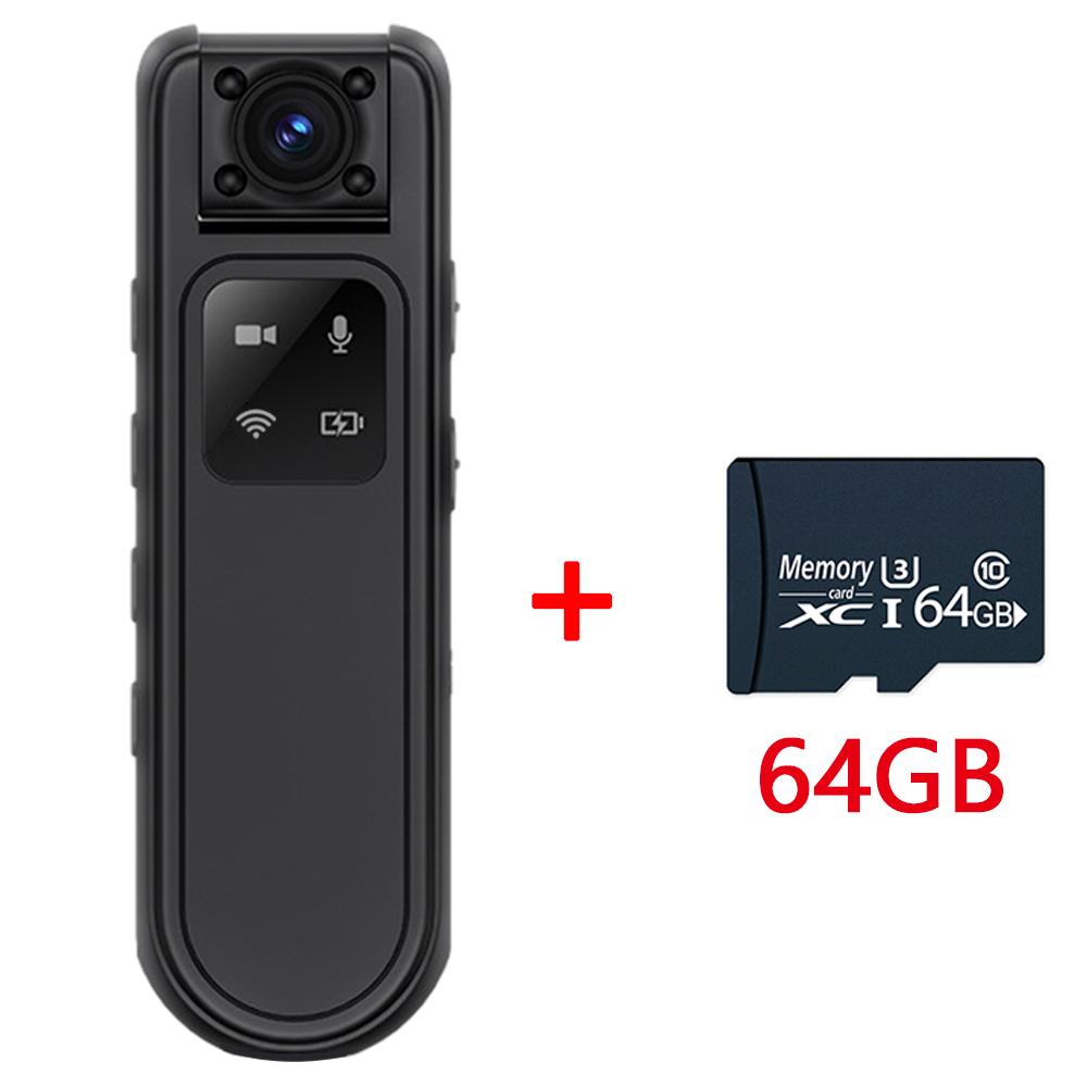 Мини-камера 2K HD, Wi-Fi, вращающийся объектив на 180°, спортивный видеорегистратор для занятий спортом на открытом воздухе, ночного видения, полицейская камера, задний зажим, длительный срок службы батареи