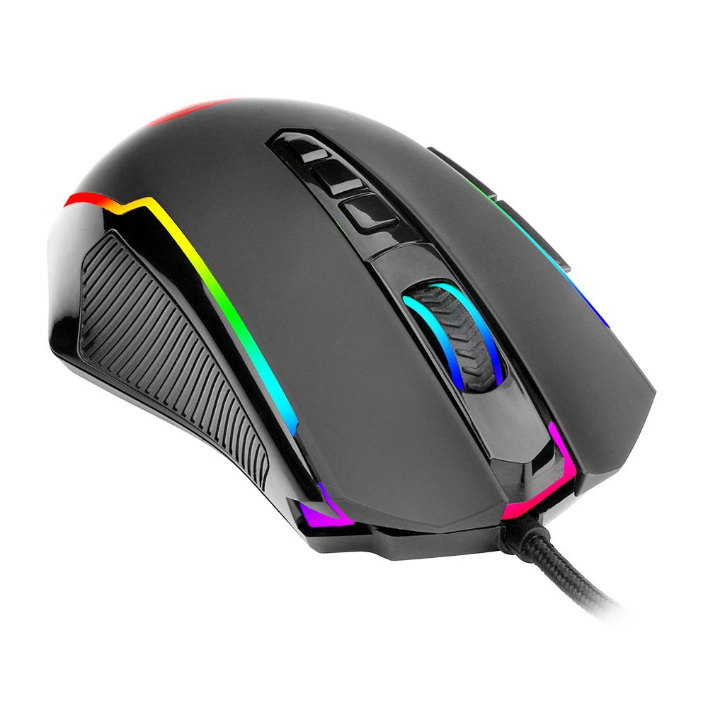 Проводная игровая мышь Redragon M910-K Ranger Basic RGB, 8000 точек на дюйм, 9 программируемых кнопок с кнопкой быстрого срабатывания — черная