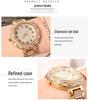 Gedi Starry Sky Women's Luxury Quartz Watch with Diamond Set, Waterproof Steel Band, and Luminous Large Dial.