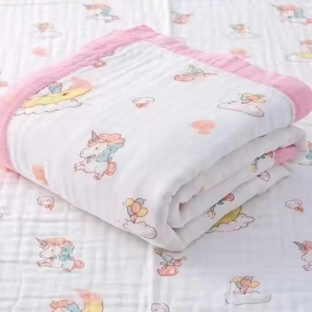 Baby Pure Cotton Class A Soft and Breathable Six-layer Integrated Children's Bath Towel Kindergarten Small Quilt