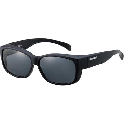 Shimano Over Glasses 01 UJ-031Y Matte Black Smoke Polarized Sunglasses