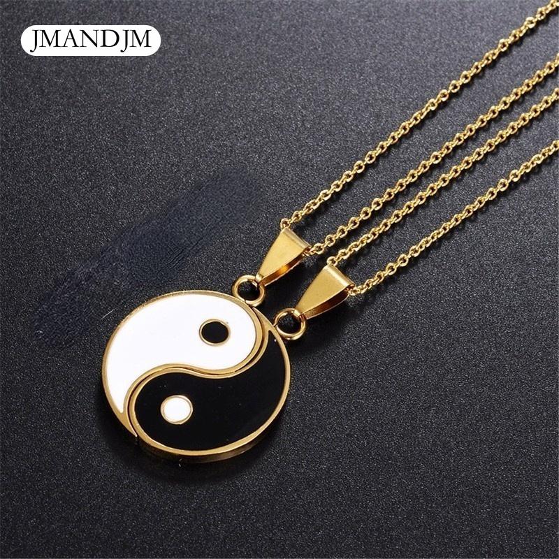 Chinese Style Tai Chi Bagua Yin Yang Pendant Necklace Set Unisex