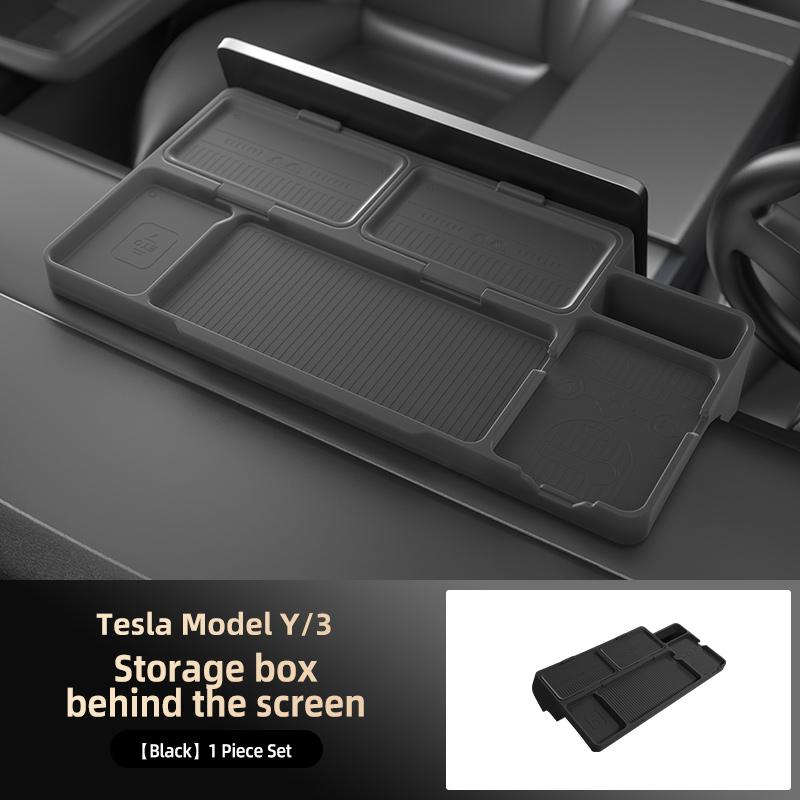 Storage Box For TESLA Model Y 2025 Juniper Dashboard Screen Center Console Organizer Phone Holder Interior Accessories