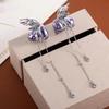 Creative Butterfly Earphone Clips Artificial Crystals Earphone Decorations  Personal Accessories