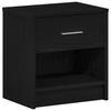 Nightstand with Drawer Black 39 x 28 x 41 cm