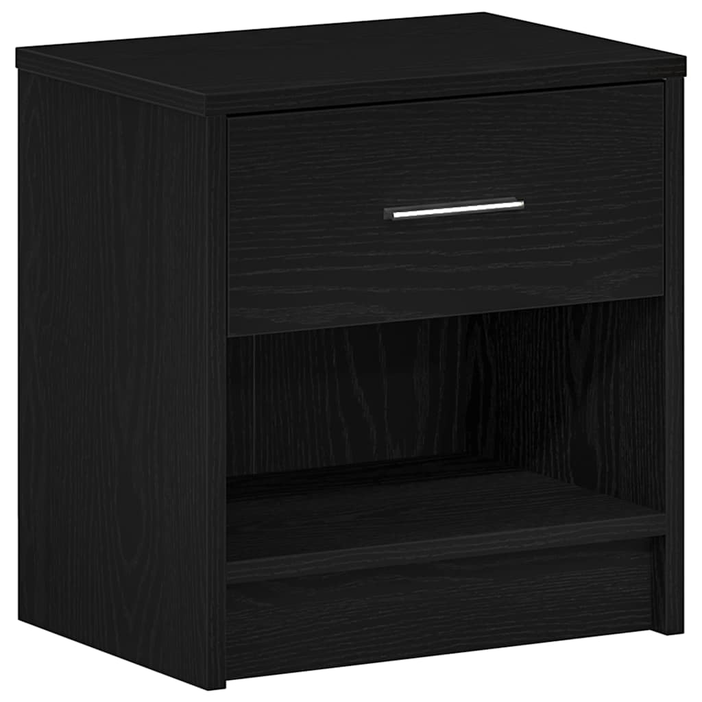 Nightstand with Drawer Black 39 x 28 x 41 cm