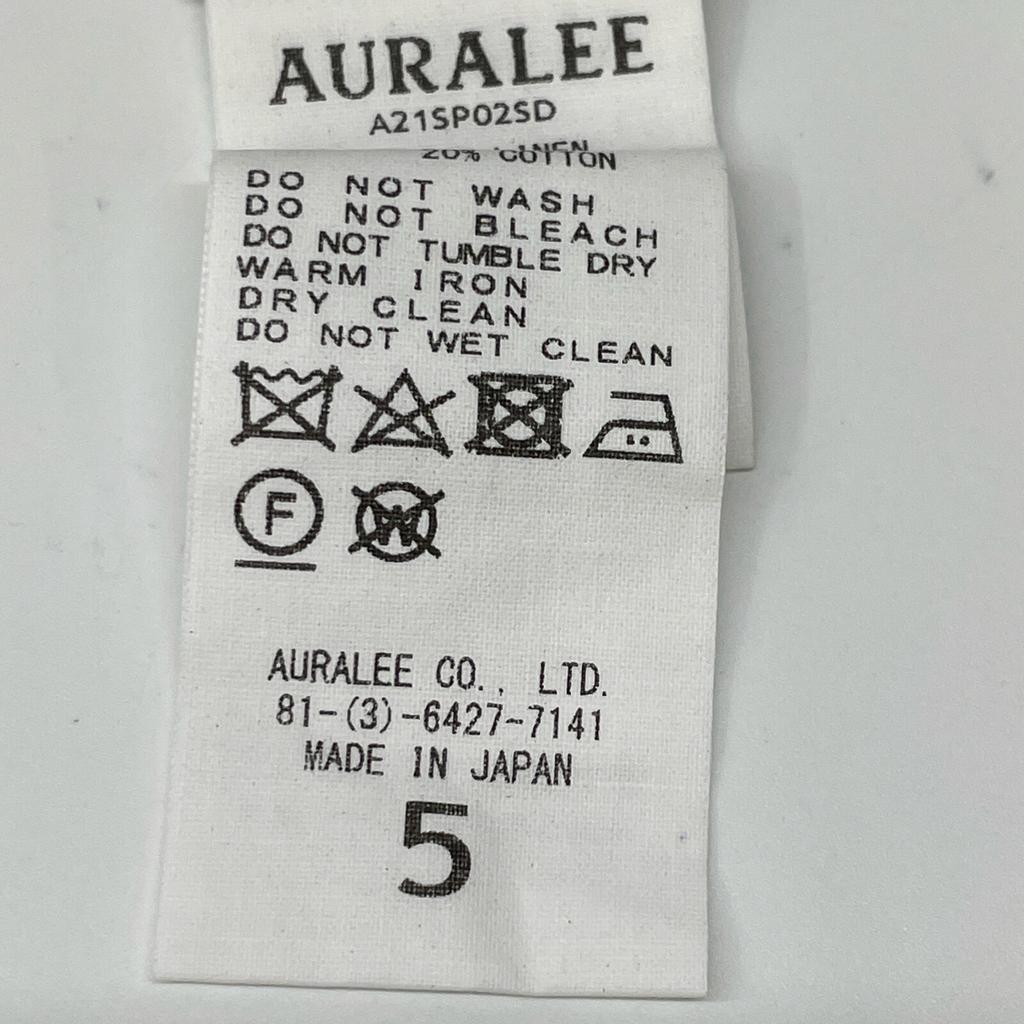 AURALEE Light Purple A21SP025D SILKLINEN DOBBY SLACKS Pants Bottoms 5 Light purpleUsed