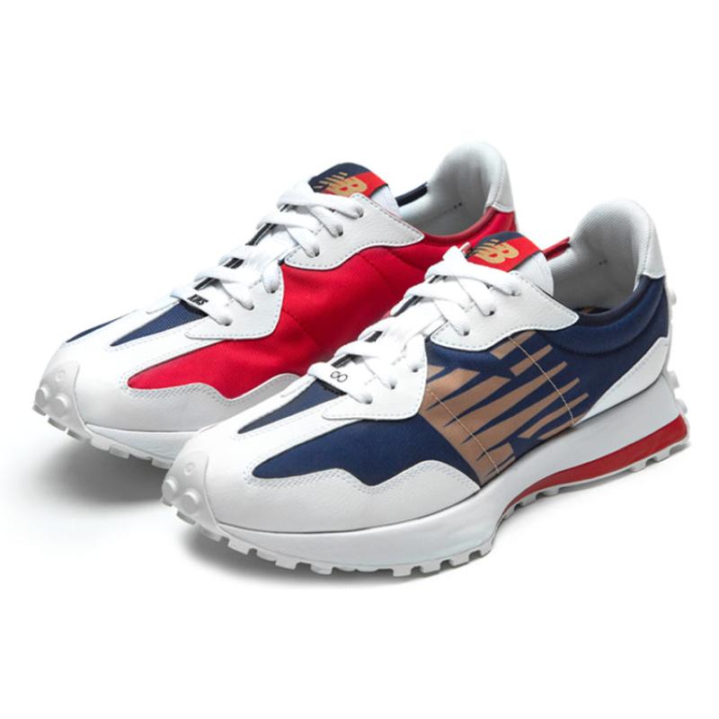 KIKS X NUTTSH ART X New Balance 327 Белые Красные Синие Кроссовки MS327BTK(S-BOX)