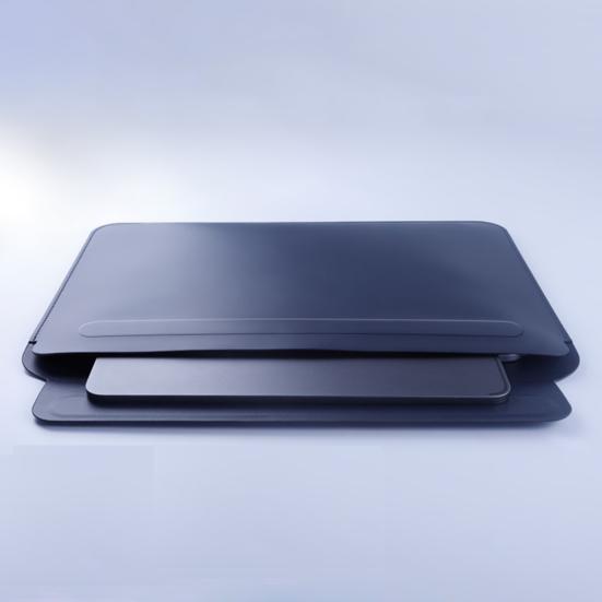 Чехол для ноутбука 16 дюймов, тонкий, на магнитной застежке, однотонный, многофункциональный, универсальный коврик для мыши, водонепроницаемый чехол для ноутбука из искусственной кожи для MacBook