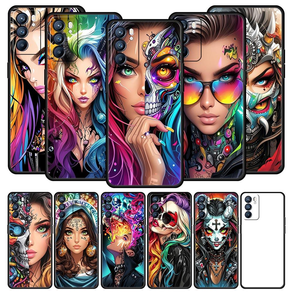 Чехол для телефона 'Горячие Девушки' для Oppo Reno 13 12 11 10 7 F Find X5 X6 A98 A80 A79 A78 A57 A54 A31 A17 Pro 5G Мягкий ТПУ Чехол Fundas Capas