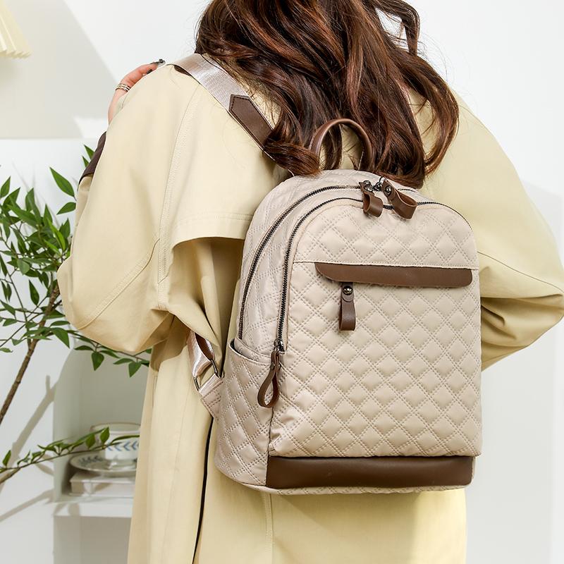 Рюкзак Студенческий Школьный Рюкзак Женский Легкий Ромбовидный Рюкзак