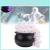 Черный пластиковый Хэллоуин фиолетовый пузырь ведьмин котел банка для конфет для украшения вечеринки