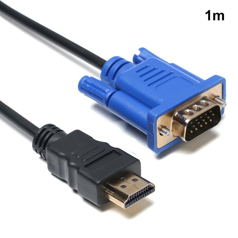 1-5m Hot 1080P Digital Male To Male HDMI-Compatible To VGA Converter Display Output AV Adapter Cord