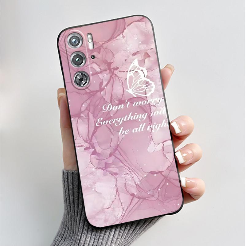 Чехол для ZTE nubia Red Magic 9 Magic9 9S Pro Plus 5G, модный, с бабочками и цветами, тонкий, черный, мягкий ТПУ, матовая задняя панель, защитная крышка