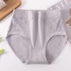 XL-5XL Women's High Waist Cotton Underwear Soft Brief Panties Full Coverage Women's Double-sided Lace Jacquard Underwear Underpants Briefs