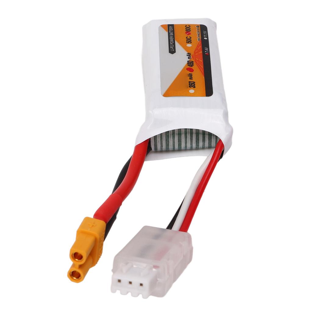 450mAh Lipo Battery 60C Discharge Rate 7.4V 2S XT30 Plug Power for RC Vehicles Aircraft